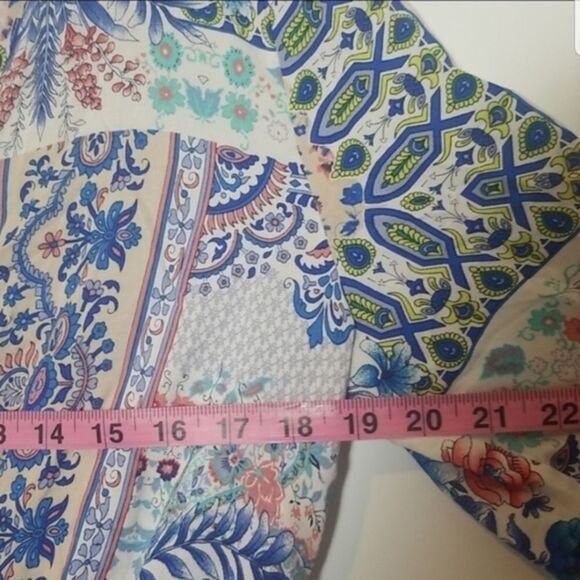 Love Tree Chambray Floral Women's Romper Size Large - Picture 5 of 7